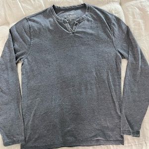 Lucky Venice Burnout Notch Neck Longsleeve Tee - Medium